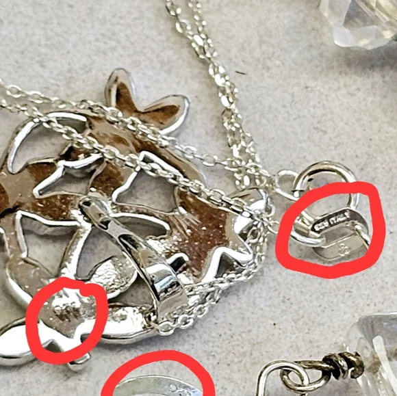 SET! ALL 925 Dragonfly Necklace with 925 Bead Bracelet and 925 Earrings SET! - Picture 12 of 16